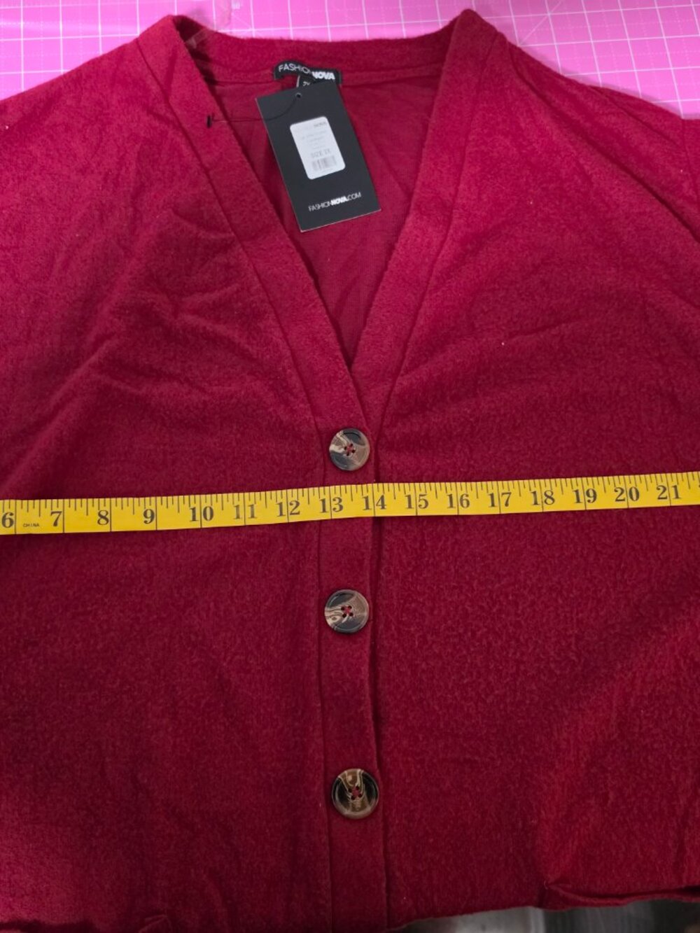 Long Line Button Front Cardigan/Duster - Picture 3 of 5